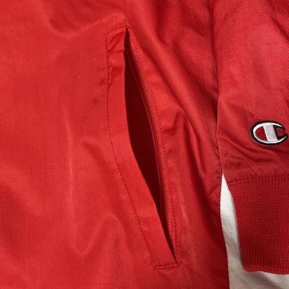 Champion B2410 Men's Scout II V- Neck Pullover Windbreaker Jacket Red Size L NWT - Picture 7 of 8